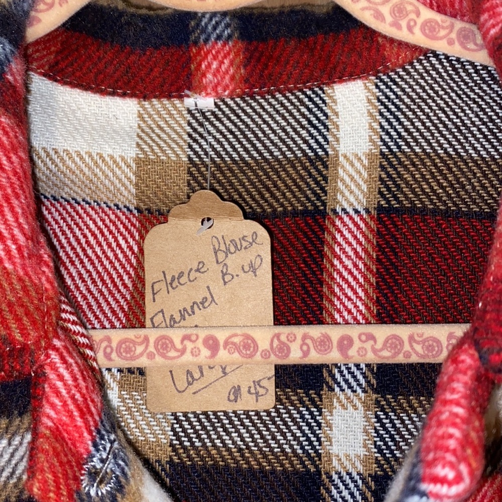Red plaid shacket - Picture 3 of 5